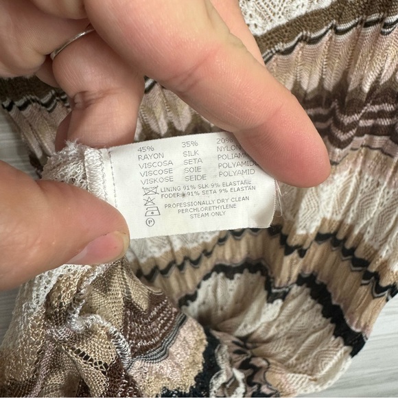 Missoni Beige and Brown Striped Midi Dress - Picture 9 of 14